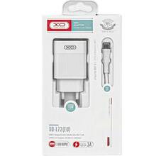 Сетевое зарядное устройство XO QC 3.0 L72 30W (18W/1USB + 2.4A/2 USB) + Type C White (L72-TC-WH)