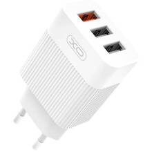 Сетевое зарядное устройство XO QC 3.0 L72 30W (18W/1USB + 2.4A/2 USB) + Type C White (L72-TC-WH)