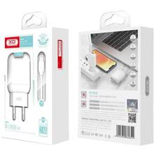 Зарядний пристрій XO L78 2.4A/2USB + microUSB White (L78-M-WH)