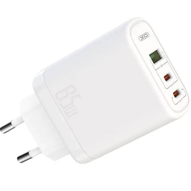 Зарядний пристрій XO PD CE04 45W/1 USB + 2 USB-C 65W White (СE04-WH)