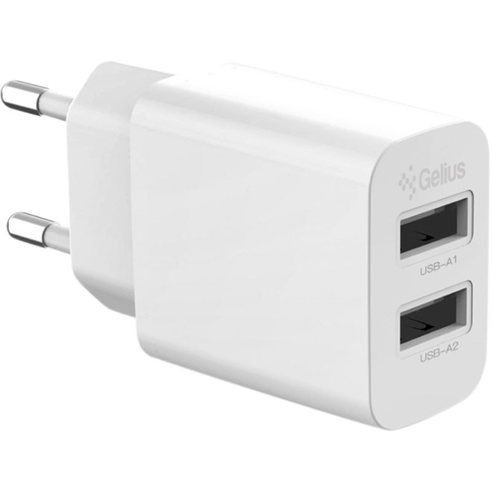 Сетевое зарядное устройство GELIUS Simple GP-HC059 (2 USB/2.4A) White (00000098754) Тип сетевое зарядное устройство