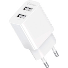 Сетевое зарядное устройство GELIUS Simple GP-HC059 (2 USB/2.4A) White (00000098754)