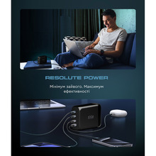 Зарядний пристрій ARMORSTANDART Resolute Power ARP-131 100W GaN Black (ARM70024)