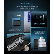 Зарядний пристрій ARMORSTANDART Resolute Power ARP-131 100W GaN Black (ARM70024)