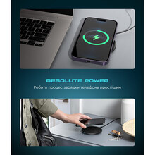 Беспроводное зарядное устройство ArmorStandart Resolute Power AWC-47 Round Black (ARM73179)