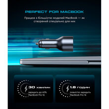 Автомобильное зарядное устройство ARMORSTANDART Resolute Power ASPP-21 120W 2xUSB-C USB Grey (ARM70026)