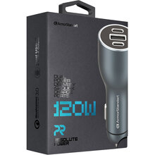 Автомобильное зарядное устройство ARMORSTANDART Resolute Power ASPP-21 120W 2xUSB-C USB Grey (ARM70026)