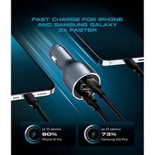 Автомобильное зарядное устройство ARMORSTANDART Resolute Power ASPP-21 120W 2xUSB-C USB Grey (ARM70026)