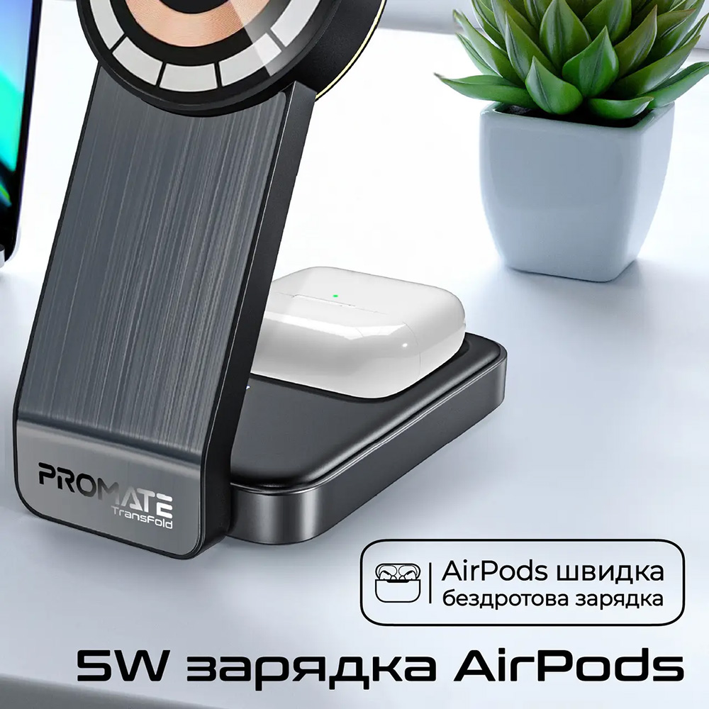 Беспроводное зарядное устройство PROMATE transfold Тип кабеля USB х USB Type-С