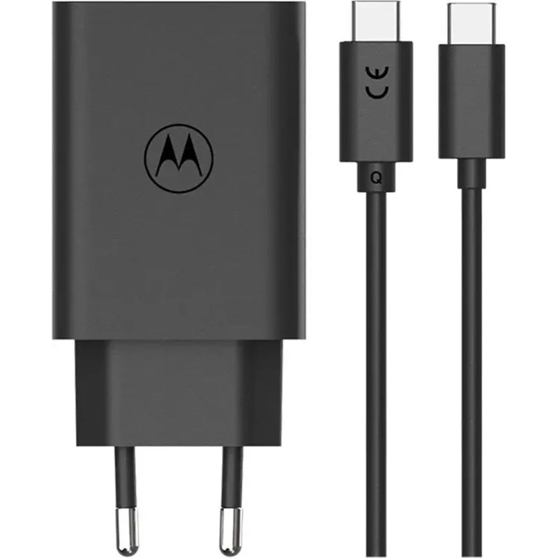 Мережевий зарядний пристрій MOTOROLA 30W USB-C 1m Black (SJMC302)чорний Потужність 30