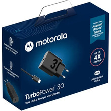 Мережевий зарядний пристрій MOTOROLA 30W USB-C 1m Black (SJMC302)чорний