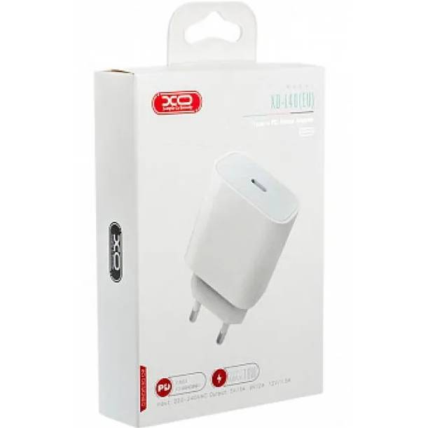 Зарядний пристрій XO L40 18W USB Type-C White (L40-WH) Кабель відсутній