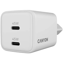 Зарядний пристрій CANYON CU45CC GaN PD 45W White (CNS-CUW45CC)