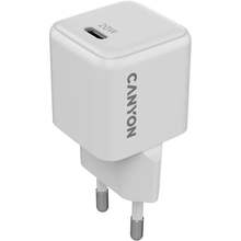 Сетевое зарядное устройство CANYON CU20C GaN PD 20W White (CNS-CUW20C)