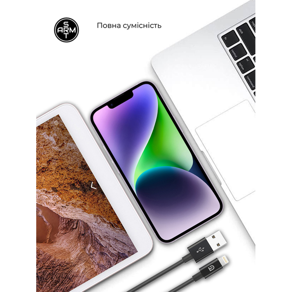 Фото Зарядний пристрій ARMORSTANDART ABMHJ83 20W USB-C Black (ARM77722)