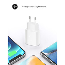 Зарядний пристрій ARMORSTANDART AR-TA800W USB-C 25W white (ARM77719)