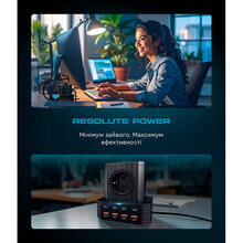 Мережевий зарядний пристрій ARMORSTANDART Resolute Power ARP-544 100W GaN 2m Black (ARM73177)