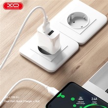 Зарядний пристрій XO L109 - 12W Dual port USB-A (L109_White)