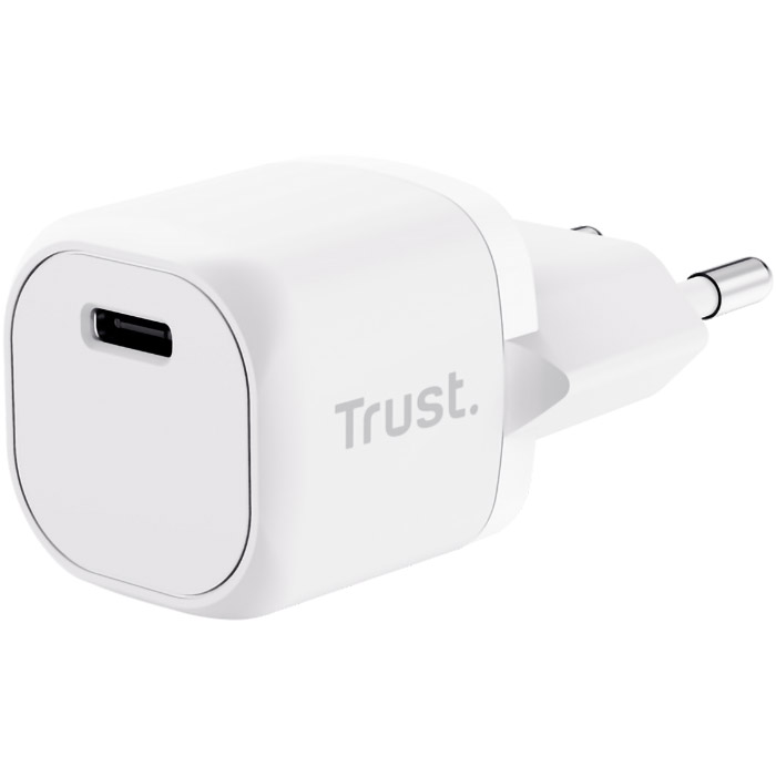 Зарядний пристрій TRUST Maxo Ultra Small 20W 1xUSB-C PD Charger White (25205_TRUST)