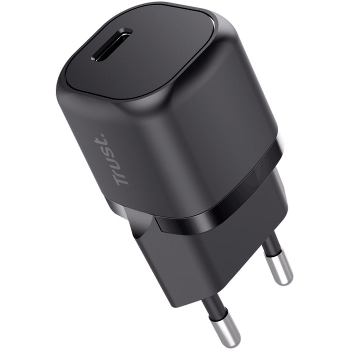 Зарядний пристрій TRUST Maxo Ultra Small 20W 1xUSB-C PD Charger Black (25174_TRUST) Тип мережевий зарядний пристрій