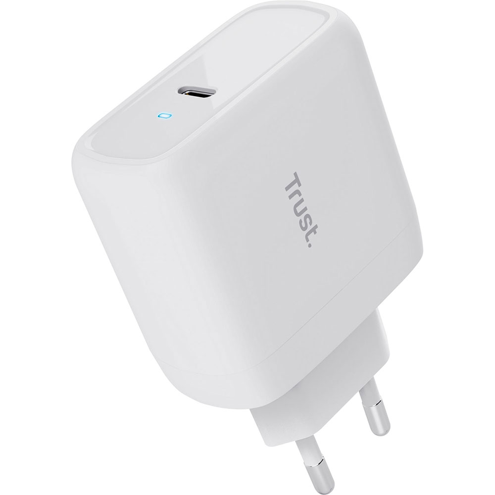 Зарядний пристрій TRUST Maxo 65W 1xUSB-C Charger White w/Type-C to Type-C cable (25139_TRUST) Тип мережевий зарядний пристрій