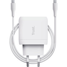 Зарядний пристрій TRUST Maxo 45W 1xUSB-C Charger White (25138_TRUST)