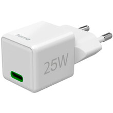 Зарядное устройство HAMA Super Mini 1xUSB-C 25W White (00201981)