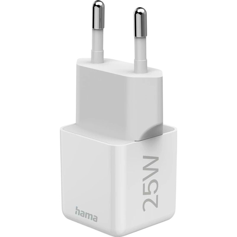 Зарядное устройство HAMA Super Mini 1xUSB-C 25W White (00201981) Кабель отсутствует