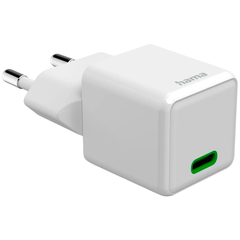 Фото Зарядний пристрій HAMA Super Mini 1xUSB-C 25W White (00201981)