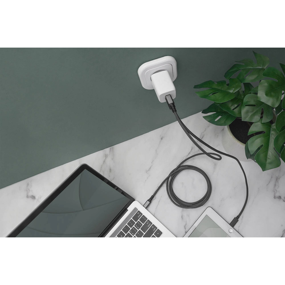 Зарядний пристрій DIGITUS 2 х USB-C 65W White (DA-10063) Кабель відсутній