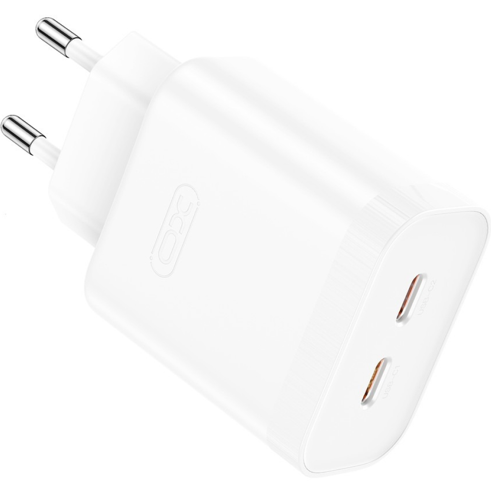 Сетевое зарядное устройство XO L105 2хUSB-C White (L105.white)