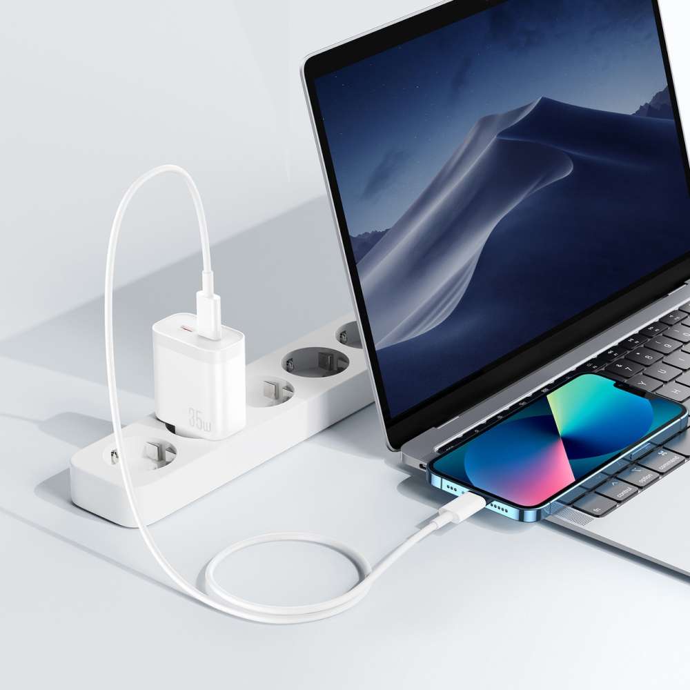 Сетевое зарядное устройство XO L105 2хUSB-C White (L105.white) Мощность 35