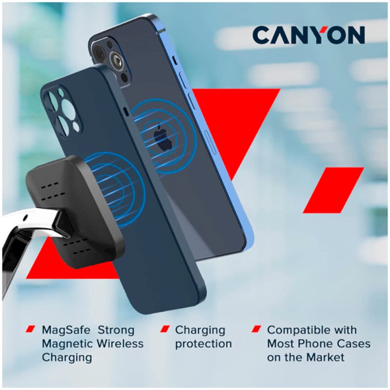 Внешний вид Беспроводное зарядное устройство CANYON WS-404 4 в 1 15W Black (CNS-WCS404)