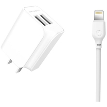 Сетевое зарядное устройство XO L35D 2USB 2.1А + Lightning white (XO-L35-LGHT)