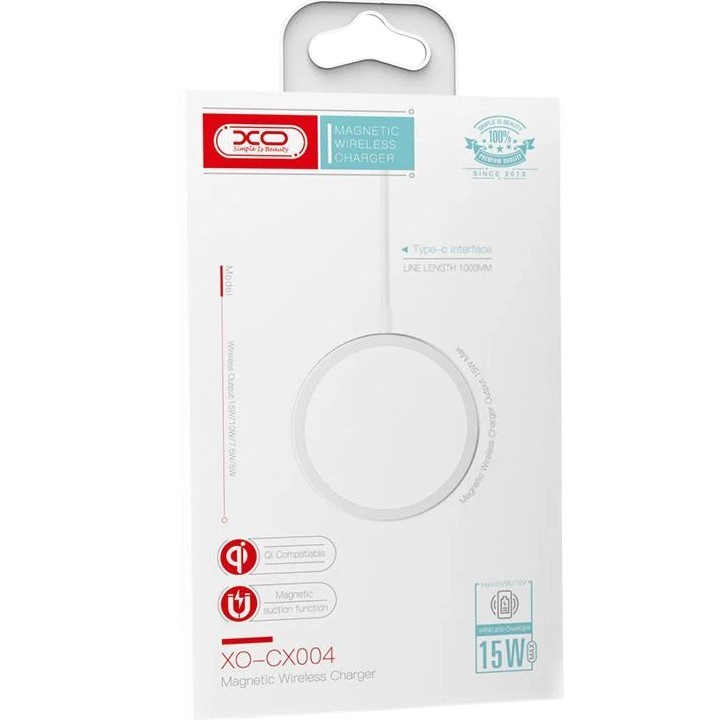 Беспроводное зарядное устройство XO CX004 White (XO-CX004-WH) Выходной разъем USB Type-C