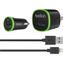 Автомобільний зарядний пристрій BELKIN Micro Charger Kit (220V +12V + LIGHTNING cable)