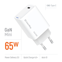 Зарядний пристрій COLORWAY GaN Mini 65W PPS Type-C PD White (CW-CHS049PD-WT)