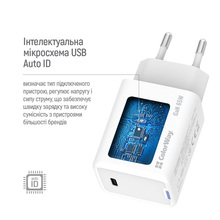 Зарядний пристрій COLORWAY GaN Mini 65W PPS Type-C PD White (CW-CHS049PD-WT)