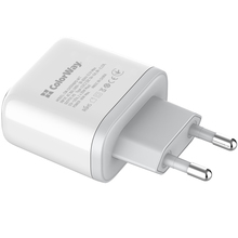 Сетевое зарядное устройство COLORWAY Power Delivery Port PPS USB (Type-C PD+Type-C PD) 40W White (CW-CHS048PD-WT)