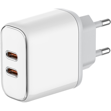 Сетевое зарядное устройство COLORWAY Power Delivery Port PPS USB (Type-C PD+Type-C PD) 40W White (CW-CHS048PD-WT)