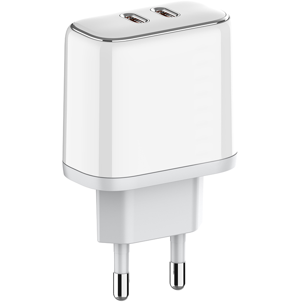 Сетевое зарядное устройство COLORWAY Power Delivery Port PPS USB (Type-C PD+Type-C PD) 40W White (CW-CHS048PD-WT) Количество одновременно заряжаемых устройств от сетевой зарядки 2