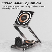 Бездротовий зарядний пристрій PROMATE LucidFold-Trio Black (lucidfold-trio)