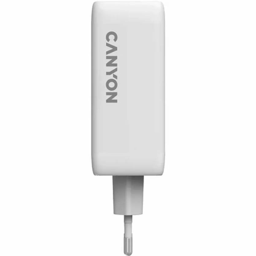 Зарядний пристрій CANYON GaN 100W 3xPD 1xQC EU White (CNS-CUW100ACC) Кабель відсутній