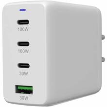 Сетевое зарядное устройство CANYON GaN 100W 3xPD 1xQC EU White (CNS-CUW100ACC)