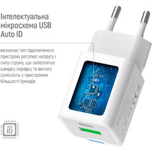 Зарядний пристрій COLORWAY GaN Mini 35W + кабель Type-C White (CW-CHS055PDC-WT)