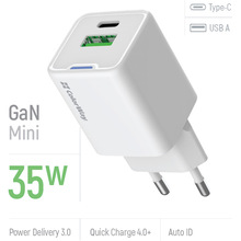 Зарядний пристрій COLORWAY GaN Mini 35W White (CW-CHS055PD-WT)