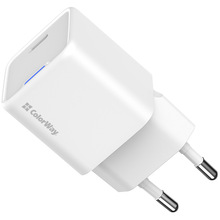 Сетевое зарядное устройство COLORWAY GaN Mini 20W USB-C White (CW-CHS059PD-WT)