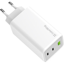 Зарядний пристрій COLORWAY GaN Mini 100W USB-A USB-C White (CW-CHS061PD-WT)