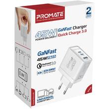 Зарядний пристрій PROMATE PowerPort-45 Вт White (powerport-45.white)