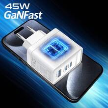 Зарядний пристрій PROMATE PowerPort-45 Вт White (powerport-45.white)